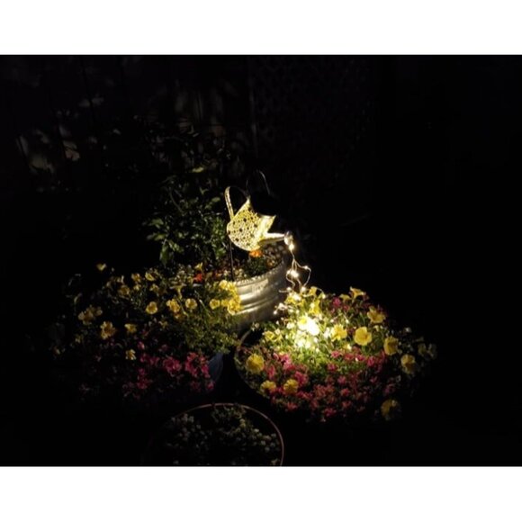 Solar Watering Can Lights, Large Hanging Solar Lantern Waterproof Outdoor - Picture 2 of 2